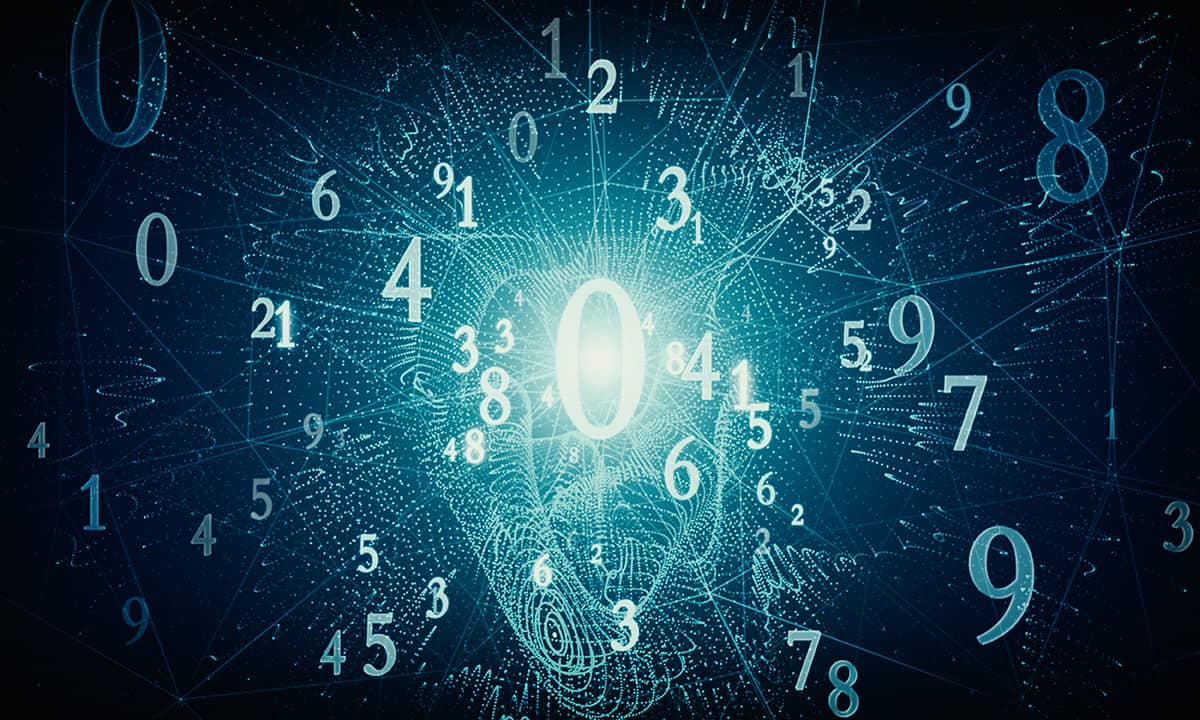 Zahlen von 0 bis 9 in einer Matrix, Symbolbild für Numerologie